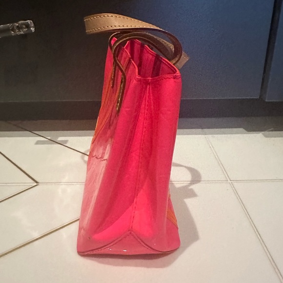 Vintage Pink and orange Vernis Louis Vuitton handbag x Robert Wilson. Authentic - Picture 2 of 11